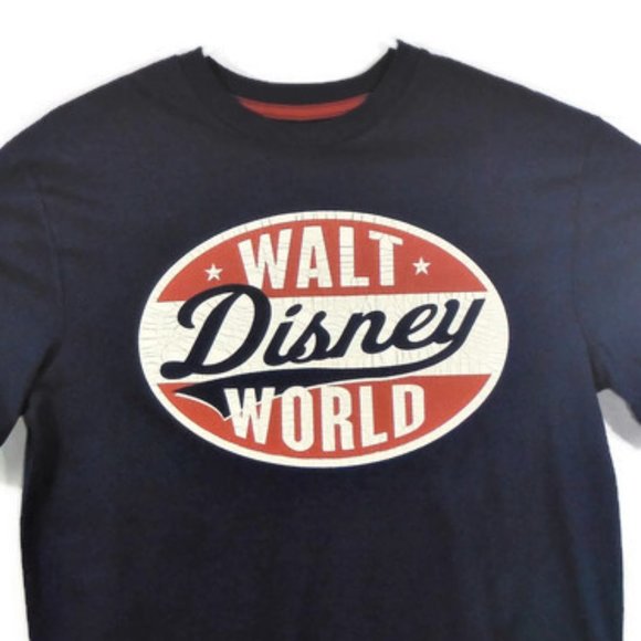 Mens Walt Disney Vintage Style Navy Blue T- Shirt - Picture 6 of 8